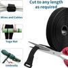 26Ft x 0.8In Adjustable Cable Straps with 30 Buckles, Free Cut Length, Black Reusable Nylon Fastening Cable Ties,Hook and Loop Securing Strap for Cable Tidy Organizer or Storage view 4