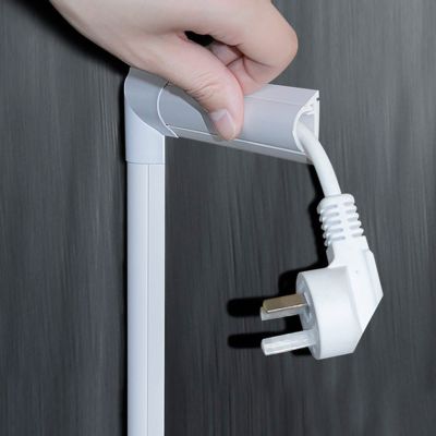 ZJMAMA White Cord Covers for Wires on Wall, Fireproof Floor Cable Protector Channel, Paintable Cable Concealer for Home, Office, Tradeshow (Size : 68x19mm)
