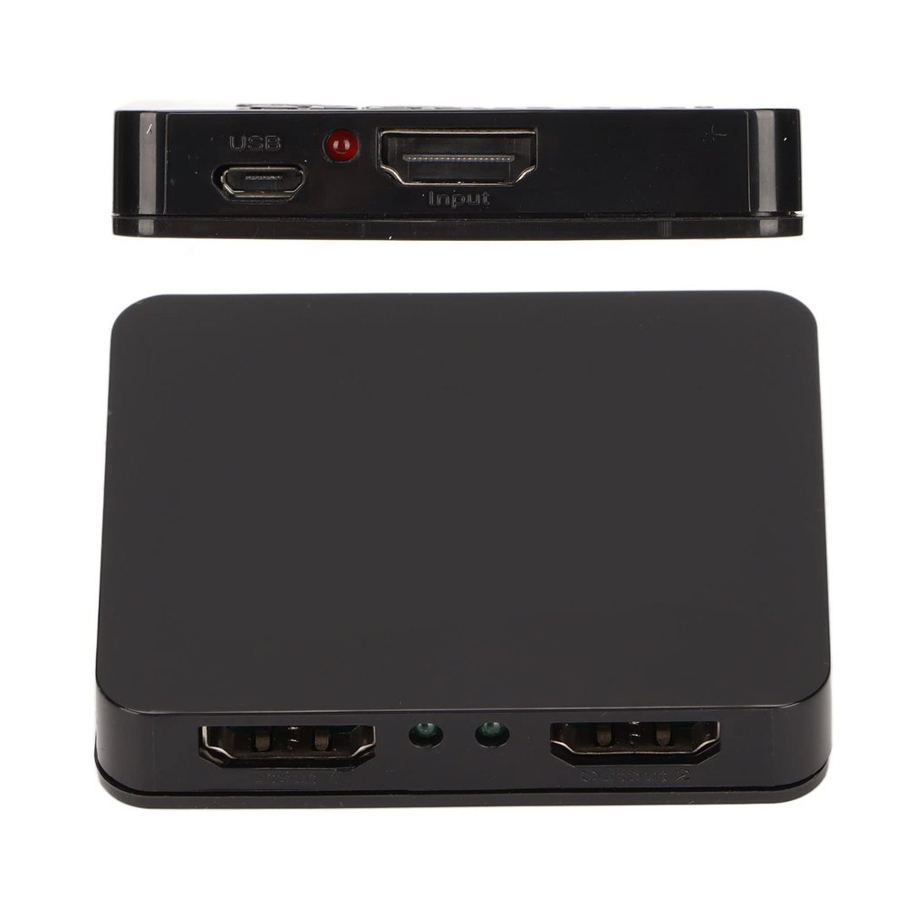 Leapiture 1 in 2 Out HDMI Port Splitter 4K HDMI Splitter High Definition Multimedia Interface Splitter for Home Entertainment Clear Display