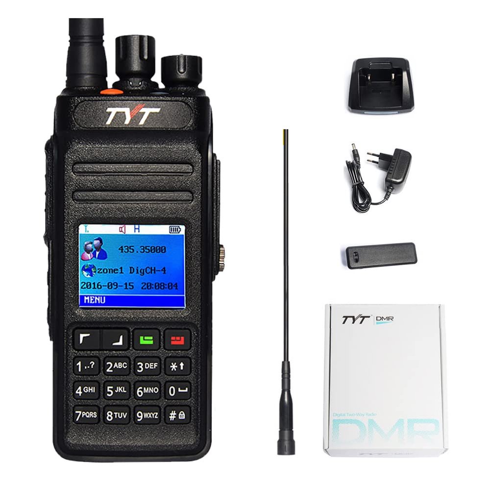TFSI MD398 Digital DMR Walkie Talkie Waterproof IP67 Two Way Radio Long Range Transceiver for Hiking, Camping, Traveling