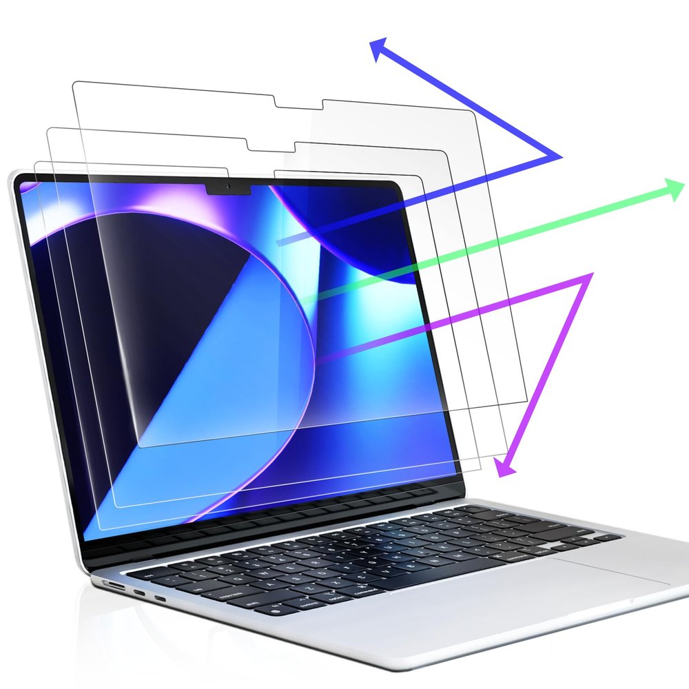 Peslv 3-Pack Anti Blue Light Screen Protector for MacBook Pro 16 Inch(2021-2025, M1, M2, M3, M4), 16.2" Mac Laptop Glare Filter Uv Blocker Shield Cover Eye Protection Film