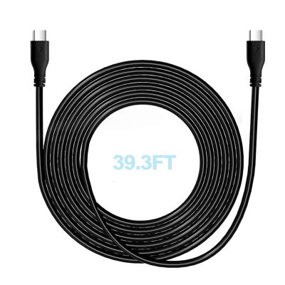 YEECORE 39.3ft (12 Meters) Rear Camera Cable Dual Type-C for D22/D21/H22/D53 Dash Cam, Compatible with Caravan/SUV/Pickup/Trucks/Minivan/Sedans/Trailers