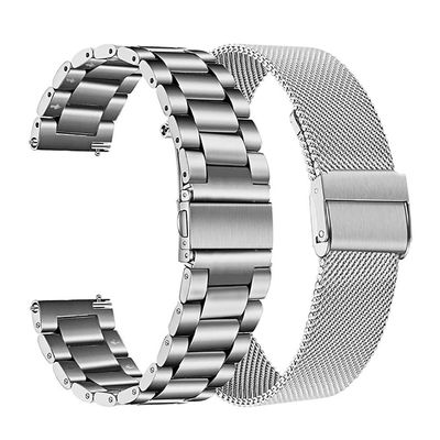 20mm Compatible with Amazfit Active 2/ Active 2 Square, GTS/GTS 2/GTS 2 Mini/GTS 2e /GTS 3 /GTS 4 Mini Bands Replacement Stainless Steel Bracelet for Sanorum G53, HaSaKei G53, RLQA 54, SYEEKOM D05, Cosjoype S16, Phyulls S16(2 Pack C)