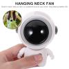 Housoutil Astronauts Fan Necklace Fan Travel Fans Personal Fan Mini Table Fan Necklace Mini Desk Fans Hand Held Fans for Adults Portable Neck Fan White Desktop Electronic Miss Cooling Fan view 4