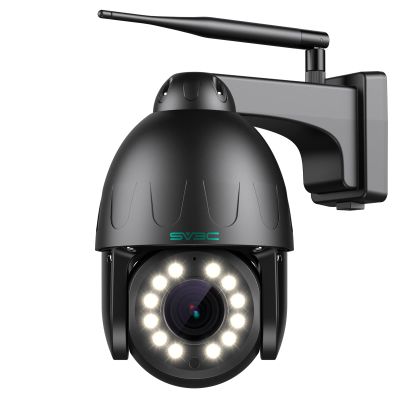 SV3C PTZ WiFi Camera Outdoor, 15X Optical Zoom 5MP Wireless IP Security Camera, Auto Tracking, Floodlight Color Night Vision, 2-Way Audio, Metal Shell, RTSP, FTP, SD Card Record, Onvif Conformant
