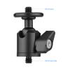 Andoer Mini Ballhead Adapter Camera Tripod Ball Head Mount Alumnum Alloy 1/4 Inch Screw Connector to 1/4 Inch Screw Connector view 4