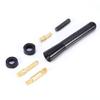 80mm Car Short Antenna Set, Black Carbon Fiber Screw Aluminum Short Antenna Mast with 4 Screws and 2 Universal Adapters Universal for Most Cars view 1