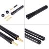 80mm Car Short Antenna Set, Black Carbon Fiber Screw Aluminum Short Antenna Mast with 4 Screws and 2 Universal Adapters Universal for Most Cars view 3