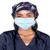 Winitas Silk Satin Working Cap with 4 Buttons Tie Back for Women with Long Curly Dreadlock Ponytail Hair view 2