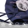 Winitas Silk Satin Working Cap with 4 Buttons Tie Back for Women with Long Curly Dreadlock Ponytail Hair view 3