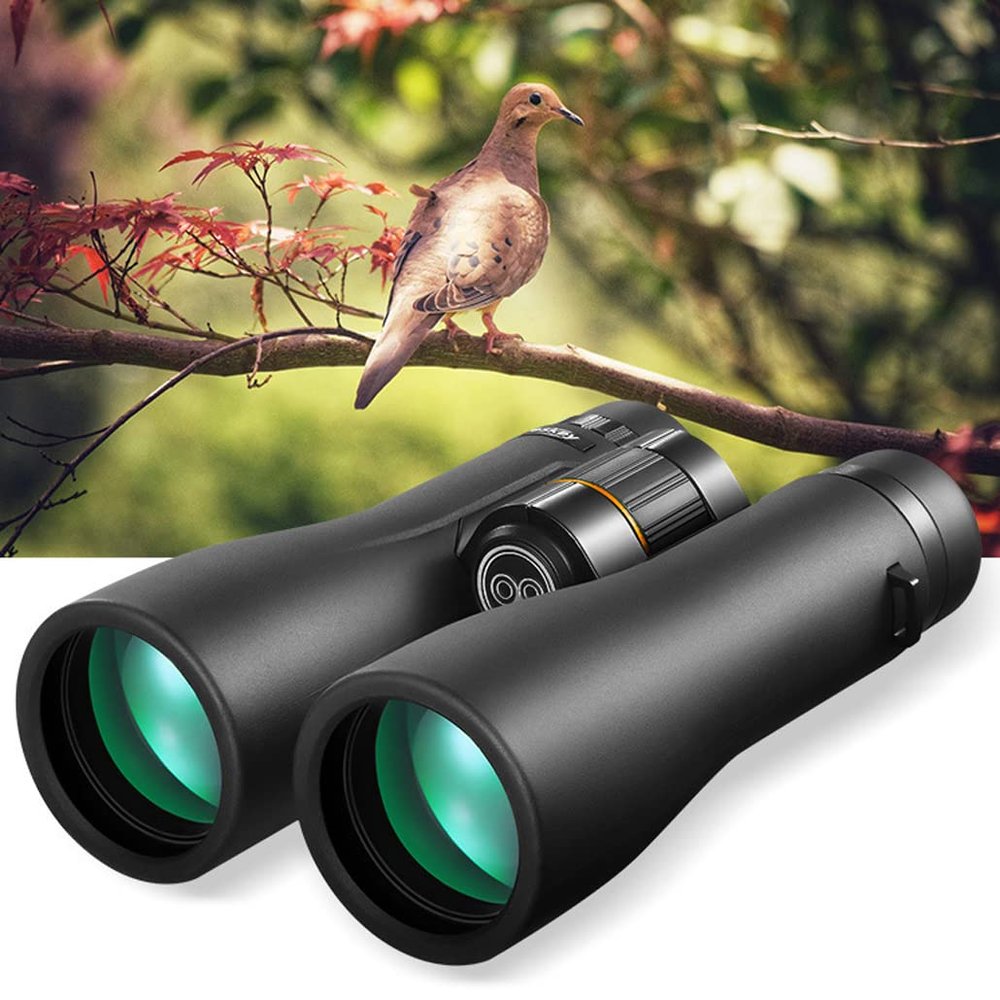 Binoculars for Bird Watching, 12X50 Professional Waterproof HD Bak4 Prism Optics Powerful Telescope for Hunting Outdoor Hiking Travel