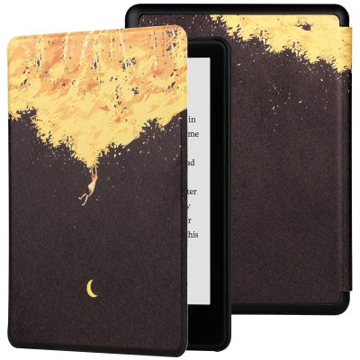 AHPYEBZ Kindle Paperwhite Case for 11th Generation 6.8" and Signature Edition 2021 Released, Premium PU Leather Cover for Kindle Paperwhite 11th 2021,(Black)