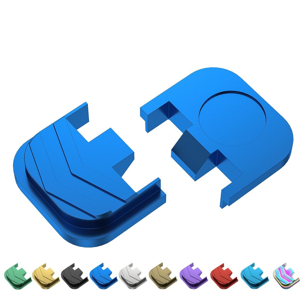 MUUP Cover Back Plate for GIock Gen1-5 17 20 21 23 24 25 26 (Blue)