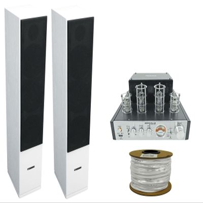 Rockville BluTube SG Bluetooth Tube Amplifier/Home Receiver + (2) Tower Speakers