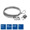 ACT Laptop Lock Security Cable 2m, Keyed Cable, Wedge Slot Notebook Lock, Swivel Lock Head, Laptop Lock Dell, Portable Anti-Theft Cable - AC9040 view 2