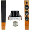 Rockville Home Audio Bundle: Blutube WD 70W Bluetooth Tube Amplifier, RCC14-100-2 14 AWG Speaker Wire, (2) RockTower 64C Classic 4 Ohm Tower Speakers, 4-Items view 1