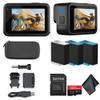GoPro Hero 11 (HERO11) Black - Waterproof Action Camera with 5.3K Ultra HD Video, 27MP Photos, 1/1.9" Image Sensor, Live Streaming, Webcam, Stabilization + 64GB Extreme Pro Card and 2 Extra Batteries view 1