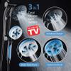 Hotel Spa High Pressure 6-in-1 Aquassage - 76-mode 3-way Combo, Showerhead, Hand Shower, Body, Hair Brush & Arm in One Two Brackets, Extra-long 6 foot Stainless Steel Hose, Brush Head Holder view 2
