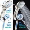 AquaCare High Pressure 6-in-1 Aquassage - 76-mode 3-way Combo, Showerhead, Hand Shower, Body Brush, Hair Brush & Arm in One! Two Brackets, Extra-long 6 foot Stainless Steel Hose, Brush Head Holder view 3