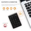 Gugxiom Bluetooth Number Pad,22 Keys Portable Mini Financial Accounting Numeric KeypadBluetooth 5.0 10 Key Numeric Keypad for Laptop/Desktop/PC/Notebook(Black) view 2