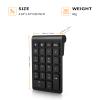 Gugxiom Bluetooth Number Pad,22 Keys Portable Mini Financial Accounting Numeric KeypadBluetooth 5.0 10 Key Numeric Keypad for Laptop/Desktop/PC/Notebook(Black) view 4