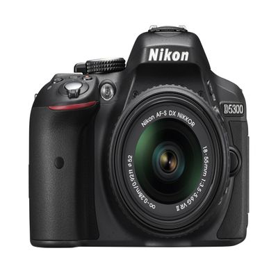 Nikon D5300 24.2 MP CMOS Digital SLR Camera with 18-55mm f/3.5-5.6G ED VR Auto Focus-S DX NIKKOR Zoom Lens (Black) (Renewed)