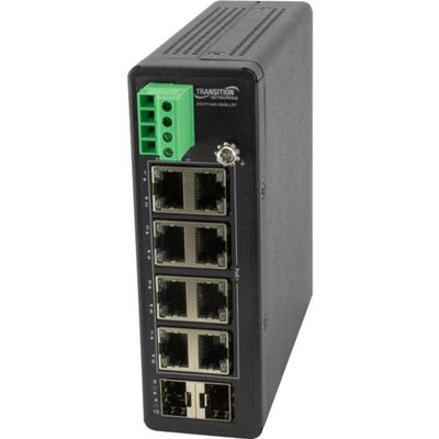 Transition Networks - SISTP1040-382B-LRT - Transition Networks Unmanaged Hardened Gigabit Ethernet PoE+ Switch with Low