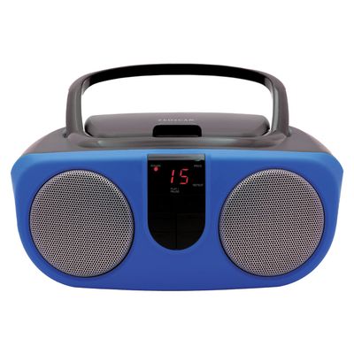 Proscan PRCD243M-BLUE 2.4-Watt-RMS Portable CD Boom Box with AM/FM Radio (Blue)
