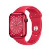 Apple Watch Series 8 [GPS + Cellular 45mm] Smart watch w/ (PRODUCT)RED Aluminum Case w/ (PRODUCT)RED Sport Band-S/M. Fitness Tracker, Blood Oxygen & ECG Apps, Always-On Retina Display, Water Resistant view 1