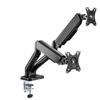 Stellar Mounts Dual Spring LCD Monitor Arms with USB and Multimedia Ports for: ASUS VG248QG 24" Gaming Monitor 165Hz 1080p 0.5ms Eye Care with DP HDMI DVI view 1