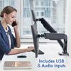 Stellar Mounts Dual Spring LCD Monitor Arms with USB and Multimedia Ports for: ASUS VG248QG 24" Gaming Monitor 165Hz 1080p 0.5ms Eye Care with DP HDMI DVI view 2