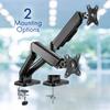 Stellar Mounts Dual Spring LCD Monitor Arms with USB and Multimedia Ports for: ASUS VG248QG 24" Gaming Monitor 165Hz 1080p 0.5ms Eye Care with DP HDMI DVI view 3