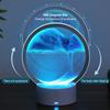 rysnwsu Moving Sand Art Picture Round Glass 3D Deep Sea Sandscape in Motion Display Flowing Sand Frame, Large Desktop Art, Home & Office Desktop Decorations(Blue, Button-Crotrol) view 4