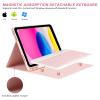 besky for iPad 11th 10th Generation Case with Keyboard - Detachable Bluetooth Keyboard Case with Pencil Holder for iPad 11-inch A16 2025 10th Gen 10.9 Inch 2022 (Pink) view 3