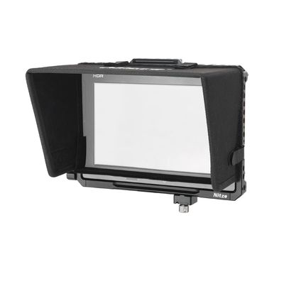 Nitze 7 inch Monitor Cage w Sunhood HDMI USB-C Cable Clamp Compatible with Blackmagic Design BMD Video Assist 12G HDR Recording