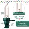 Remagr 240 Pcs Christmas LED Replacement Bulb Mini Wide Angle LED Xmas Bulb LED Tree Light Outdoor String Light Replacement for Christmas Garden Tree Party(Green Base with Warm White Bulb) view 2