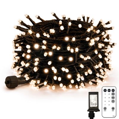 suddus Christmas Tree Lights Indoor, 66ft 200led Connectable Tree Lights with 8 Modes, Twinkle Lights for Christmas Tree, Backyard, Patio, Porch, House Decoration, Warm White