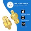 TUOLNK SMA to SMB Adapter SMB Male to SMA Female Coaxial Connector for Extension Cable Radio Antenna 2pcs view 2