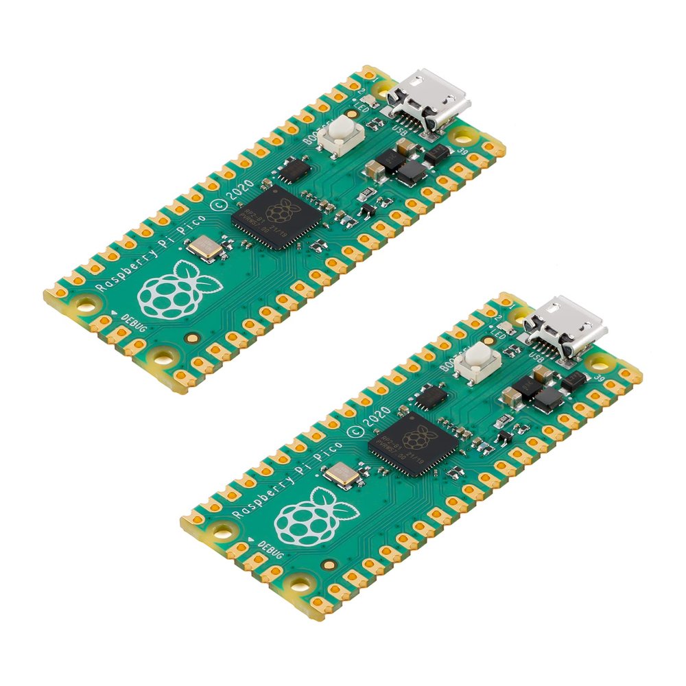2Pcs Raspberry Pi Pico Development Board, Raspberry Pi RP2040 Dual-core ARM Cortex M0+ Processor, Running Up to 133 MHz, Support C/C++/Python, 2MB Quad SPI Flash Integrated with SPI/I2C/UART Interface