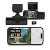 Type S S402 PRO 2-Channel Dash Cam with IR | 4K Front & 2K Cabin View | Optional 1080p Rear Camera | Enhanced Night Vision | Secure Mount | 24-Hr Surveillance | Wi-Fi & App Connectivity view 1