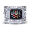 CHARMINGO Boho 5 Wrap Bracelet Compatible with Beaded Apple Watch Band for Women Men 42mm/44mm/45mm/49mm, Handmade Crystal Stone Bead Watch Strap for Iwatch Band Series 10/9/8/7/6/5/4/3/2/1/SE Ultra 2 Silver view 1
