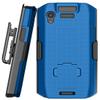 Case with Clip for Zebra TC21 TC26 Mobile Computer Scanner, Nakedcellphone Slim Hard Shell Cover with Kickstand and [Rotating/Ratchet] Belt Hip Holster Combo - Cobalt Blue view 2