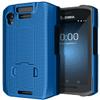 Case with Clip for Zebra TC21 TC26 Mobile Computer Scanner, Nakedcellphone Slim Hard Shell Cover with Kickstand and [Rotating/Ratchet] Belt Hip Holster Combo - Cobalt Blue view 3
