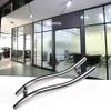 CHEWYNP Door Handlesets Heavy Duty Brushed Stainless Steel S-Shaped Door Handle,Push-Pull Glass Door Handle,Barn Two-Sided Glass Shed Wooden Closet Door Pull Handle,for Commercial,Home,Bat view 2