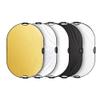 Andoer 90 * 60cm Portable Handheld Oval Collapsible 5in1 Multi Reflector with Gold/Sliver/White/Black/Translucent Colors for Photo Studio Photography view 1