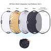 Andoer 90 * 60cm Portable Handheld Oval Collapsible 5in1 Multi Reflector with Gold/Sliver/White/Black/Translucent Colors for Photo Studio Photography view 4