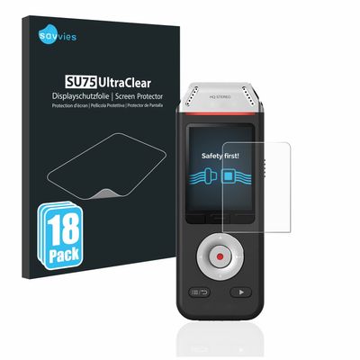 Savvies Screen Protector compatible with Philips VoiceTracer DVT2810 Protection Film Clear 18-Pack