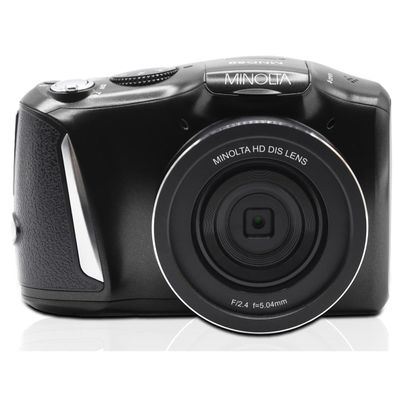 Minolta 48MP Digital Camera 4K Ultra HD Video, 16X Digital Zoom, 3.0 LCD Screen, Anti-Shake, Time Lapse, Face Detection, Color Filters, Scene Modes, 32GB Card (Black)