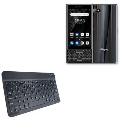 BoxWave Keyboard Compatible with Unihertz Titan Slim - SlimKeys Bluetooth Keyboard, Portable Thin with Chiclet-Style Keys - Jet Black