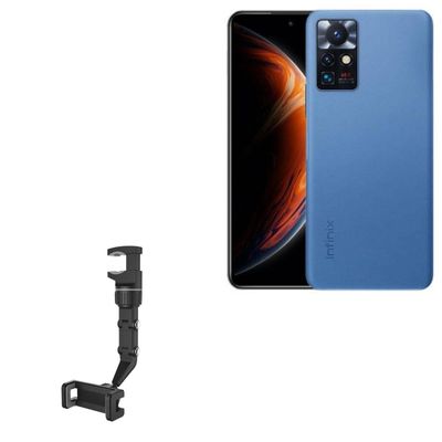 BoxWave Car Mount Compatible with Infinix Zero X Neo - Rearview Mirror Car Mount, Rear View Mirror Adjustable GPS Car Mount - Jet Black